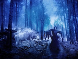 scream by nishagandhi horse forest night scary the scream movie halloween