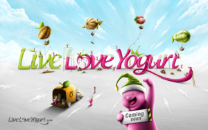 typography with cartoon kids art 3d