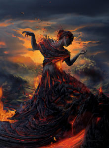 fire earth element woman lady girl