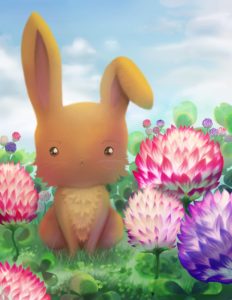 baby animals bunny clover
