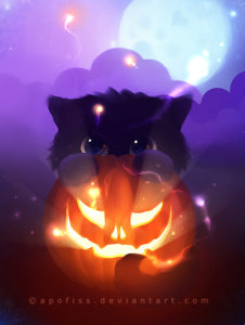 pumpkin blue cat