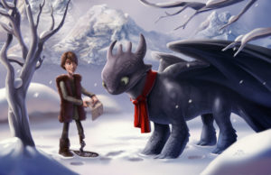 Created in Adobe Photoshop CS4. Toothless, Hiccup and How To Train Your Dragon are © Dreamworks.