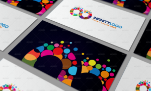 infinity abstract colorful logo business brand