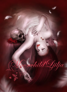 skull red hair Romantic style photo of a young ginger hair lady