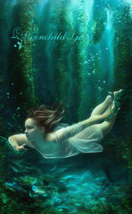 depth water underwater girl swimming fantasy