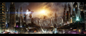 futuristic city