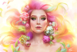 digital painting spring