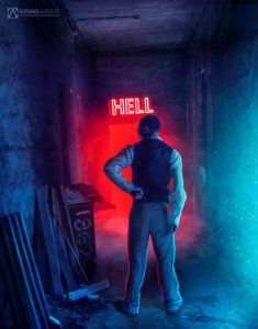 man in hell