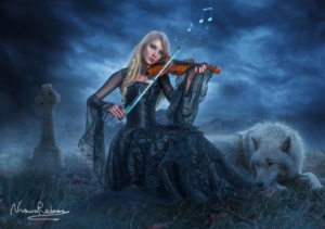 girl with violin
