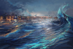 beach waters painitng