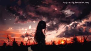 girl in sunset