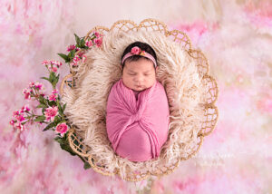 cute baby in pink
